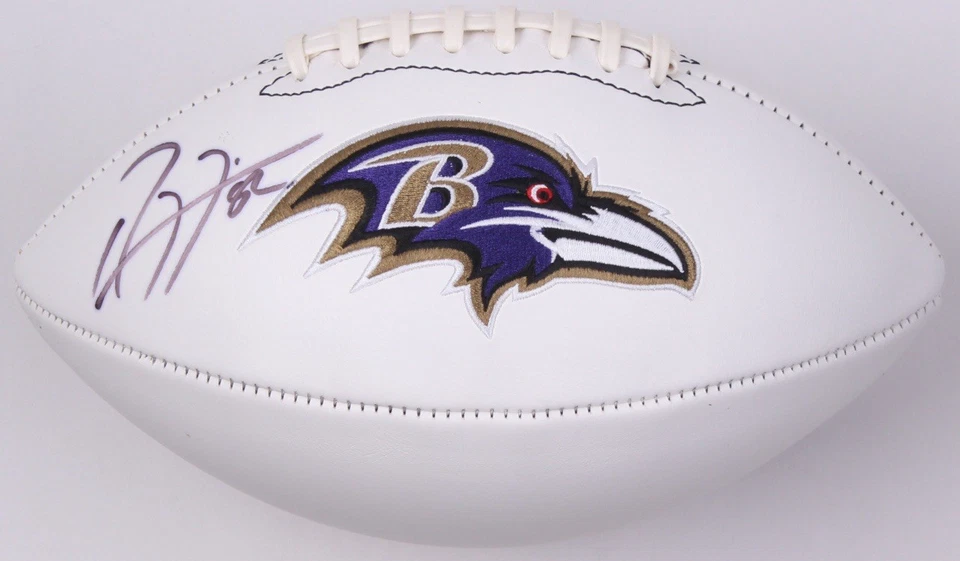 Ray Lewis Signed Baltimore Ravens Logo Football NFL Autograph PSA COA - Image 1 of 2