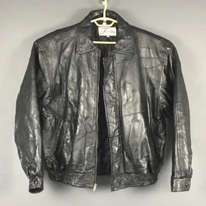 FONDINI FASHIONS Men's L Patchwork Genuine Leather Quilt Lined Bomber Jacket - Picture 1 of 12