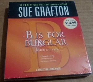 B Is for Burglar by SUE GRAFTON Audiobook NEW MOSTLY SEALED RARE OOP HTF Kinsey  - Imagen 1 de 4