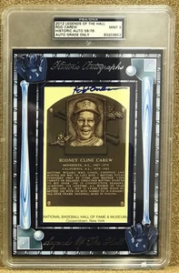 2012 Legends Of The Hall PSA 9 Cert. Rod CarewSigned Plaque. /76 - Picture 1 of 2