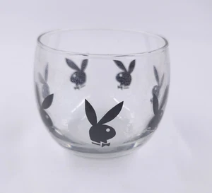 Vaso de beber vintage Playboy Bunny Lowball años 70 con logotipo - Imagen 1 de 2