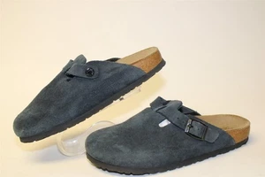 Birkenstock Boston Clog Germany Made Womens Size 7 N 38 Suede Flat Comfort Shoes - Picture 1 of 24