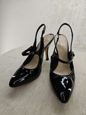 Via Spiga Maryjane, Salto 4", Patente, Vintage, Tamanho 7M, Pré-Amado - Imagem 1 de 4