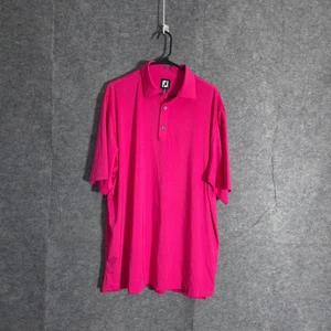 FootJoy Golf Poloshirt Herren Gr. XL rosa gestreift Kurzarm sportlich Performance - Bild 1 von 9
