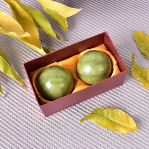 2Pcs Stress Hand Wrist Natural Jade Ball Health Hand Massage Ball v zxLDUKL DzBI - Picture 1 of 8