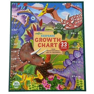 Pegatinas eeBoo Dinosaurio Recuerdo Niños Tabla de Crecimiento Holly Berry Foto 1 de 2