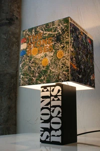 Handmade The Stone Roses Lamp + Album/Single Cover Lampshade. Brown, Squire Mani - Foto 1 di 12