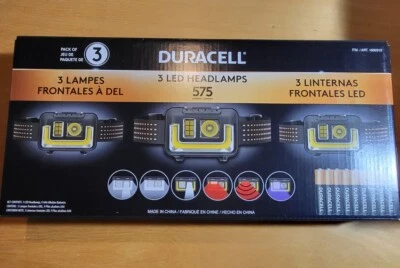 Duracell 575 lúmenes 3 PACK faros 6 modos de iluminación con haz UV Foto 1 de 2