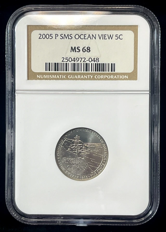 2005 SMS Jefferson Nickel - Ocean View - NGC MS68 - Image 1 of 4