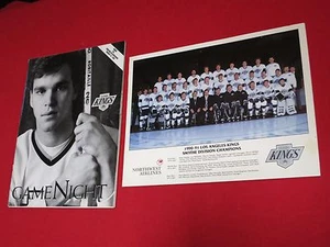 1991 KINGS VS BLACKHAWKS PROGRAMM & FOTO/GRETZKY, ROBINSON, TAYLOR, McSORLEY, BLAKE - Bild 1 von 12