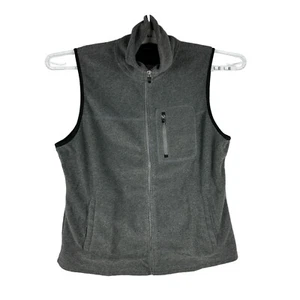 Chaps Sport Fleece Vest XL Gray Polyester Sleeveless Full-Zip Men's Outerwear - Picture 1 of 4