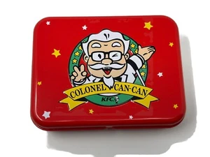 Kentucky Fried Chicken KFC COLONEL Can Can Tin Case Novelty Vintage Japan 1992 - Picture 1 of 5