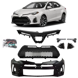 Front Bumper & Grille Fog Light Set For Toyota Corolla 2017 2018 2019 SE XSE - Picture 1 of 9