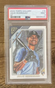 2022 Topps Gallery Julio Rodriguez Artist Variation SSP RC SP Rookie PSA 9 🔥 - Picture 1 of 3
