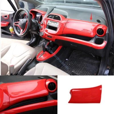 For Honda Fit Jazz GK5 08-2013 Bright Red Co-Pilot Passenger Dashboard Cover - Image 1 of 4