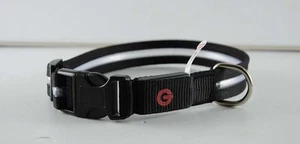Medium Dog Collar Red LED Black dogs leash animal pet puppy new Light Up Walk - Picture 1 of 1