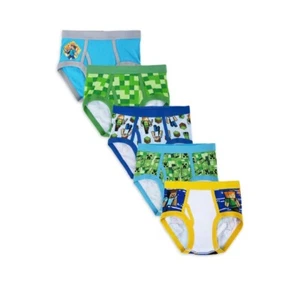 Boys Underwear Minecraft Briefs Size 6 Package of 5 Briefs New - Picture 1 of 6
