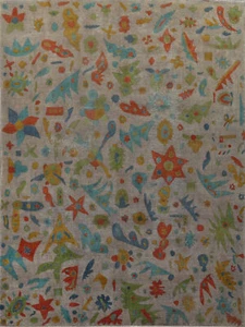 Halbantik Übergefärbt Tebriz Vorleger 8x10 Wolle Handgeknüpft Zimmergröße Teppich - Bild 1 von 19