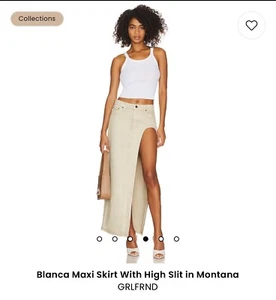 Grlfrnd Bianca Maxi Skirt With High Slit In Montana S26 - Picture 1 of 8