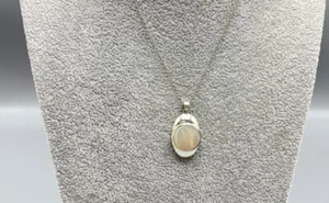 Sterling Silver, M.O.P. Pendant Necklace - Picture 1 of 7