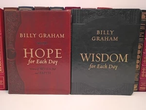 Hope and Wisdom for Each Day Set by Billy Graham Leather Daily Devotionals - Picture 1 of 6