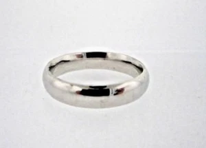 14K White Gold 4.2mm Wide Polished Lightweight Hollow Design 1.7 grams Size 6 - Picture 1 of 5