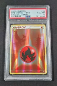 Pokemon Card Reverse Holo Fire Energy 89/95 PSA 10 GEM MINT Call of Legends - Picture 1 of 4