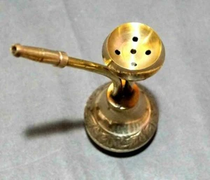 Cachimba miniatura de latón vintage de 6" para decoración del hogar artículo de regalo coleccionable - Imagen 1 de 4