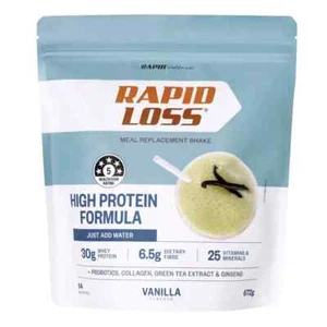 Rapid Loss Meal Replacement Shake Vanilla Flavour 672g High Protein Formula - Picture 1 of 2