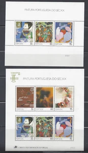 PINTURAS PORTUGAL 1990 SIGLO XX serie 5 y 6 MNH SG MS2169 y 2210 - Imagen 1 de 2