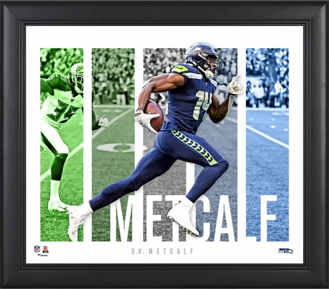 DK Metcalf Seattle Seahawks Framed 15" x 17" Player Panel Collage Cover