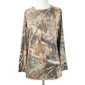 Realtree Edge camo shirt men's 2XL XXL Brown long sleeve Dri-Fit stretch outdoor - Picture 1 of 9