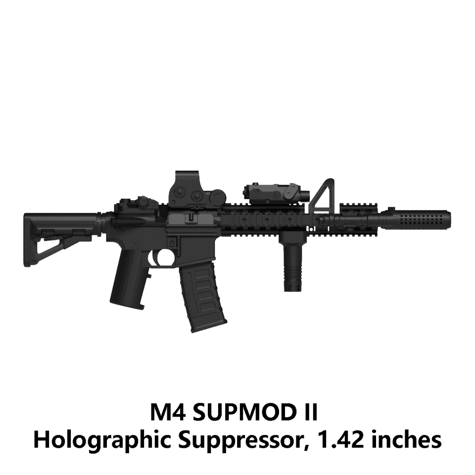 MinifigArsenal SWAT M4 SUPMOD II  Toy Replica Gun for Minifigures building Block - Image 1 of 2