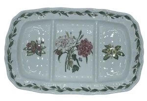 Noritake Gourmet Garden Divided Serving Tray (95283) Relish Floral Green Pink - Picture 1 of 5