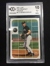 2001 Just 2K1 Top Prospect Promo Drew Henson ROOKIE Bonus Graded Card BCCG 10