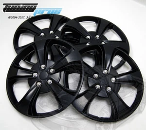 4pcs Qty 4 Wheel Cover Rim Skin Cover 15" Inch, Style 616 15" Hubcap Matte Black - Picture 1 of 4