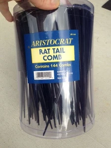 Aristocrat Barber 8" Rattenschwanzkamm im Eimer (144 Stück) - Farbe: schwarz - #AR-144 - Bild 1 von 4