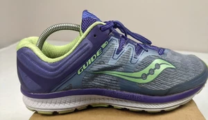 Saucony Purple Green Gray Women's Everun Guide ISO Running Shoes Size 10.5 - Picture 1 of 11