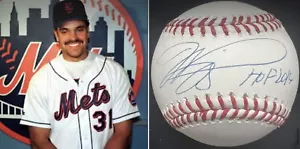 Mike Piazza HOF 2016 STEINER Authentic Signed Baseball Steiner NY Mets Dodgers - Picture 1 of 4