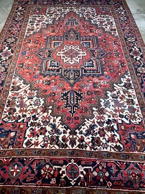 6'10"x10'3" Hand-Knotted 100% Wool Herize Carpet - Area Rug - Image 1 of 4