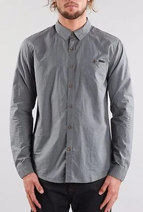 New Rusty Men's Sonar Long Sleeve Shirt Coal Size XL - Picture 1 of 3