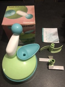 TUPPERWARE  QUICK CHEF ROBOT Mélanger Emulsionne Hache Concasse Boîte Et Notice - Foto 1 di 6