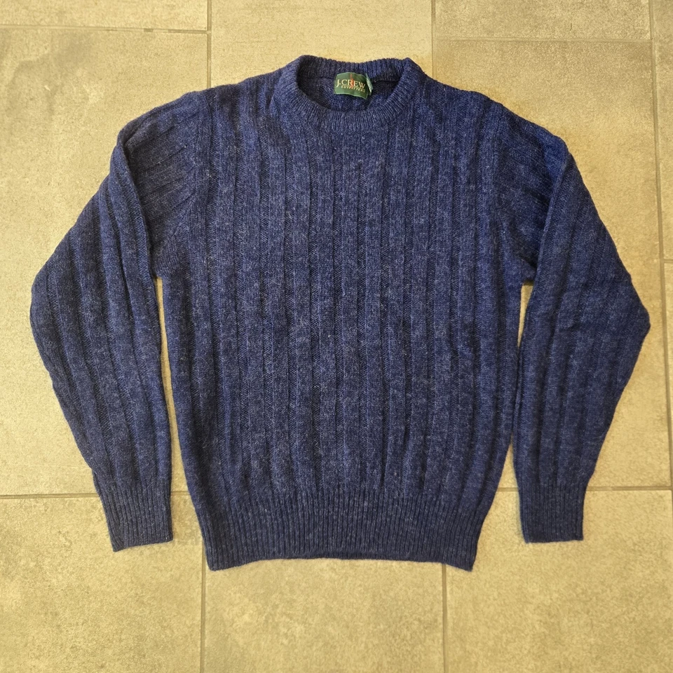 Винтажный свитер J Crew синий размер S 100% шерсть гребец уютный опрятный повседневный - Изображение 1 из 4