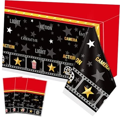  Piezas Mantel de Noche de Película Decoraciones de Fiesta Cubiertas de Mesa de Plástico Película 3 Foto 1 de 4