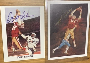 LOT (2) Dwight Clark signed The Catch 8x10 & 9x12 Lithographie handsigniert 49ers - Bild 1 von 5