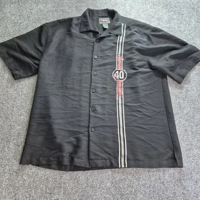 Barrett Jackson Shirt Mens Size Large Black Embroidered Short Sleeve Button Up - Image 1 of 4