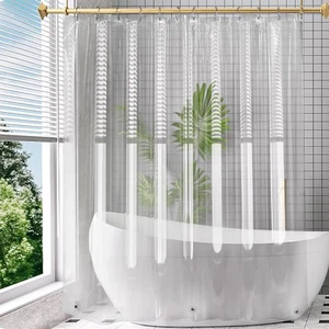 Amazer Long Shower Curtain Liner 72"W x 78"L (Pack of 1), Clear - Picture 1 of 9