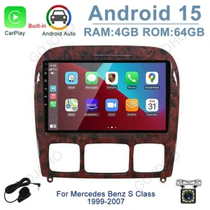 For Mercedes Benz S Class Radio Apple CarPlay Android 15 Car Stereo GPS Navi BT - Picture 1 of 21
