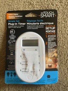 myTOUCH Smart Simple Set Indoor Digital Plug-In Timer Model 26892 White NEW B90 - Picture 1 of 2
