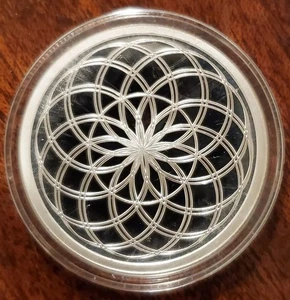 Silver Shield Lotus Flower of Life 2021 prueba redondo geometría sagrada 9 - Imagen 1 de 3